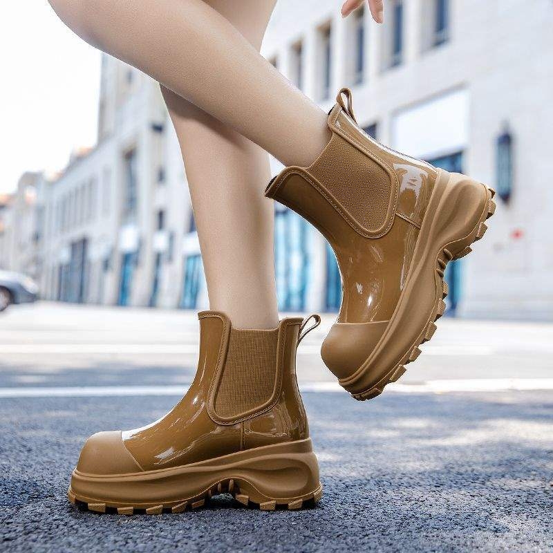 Ženske PVC kišne čizme, do sredine potkoljenice Mid-Calf, vodootporne, protuklizne, debeli đon