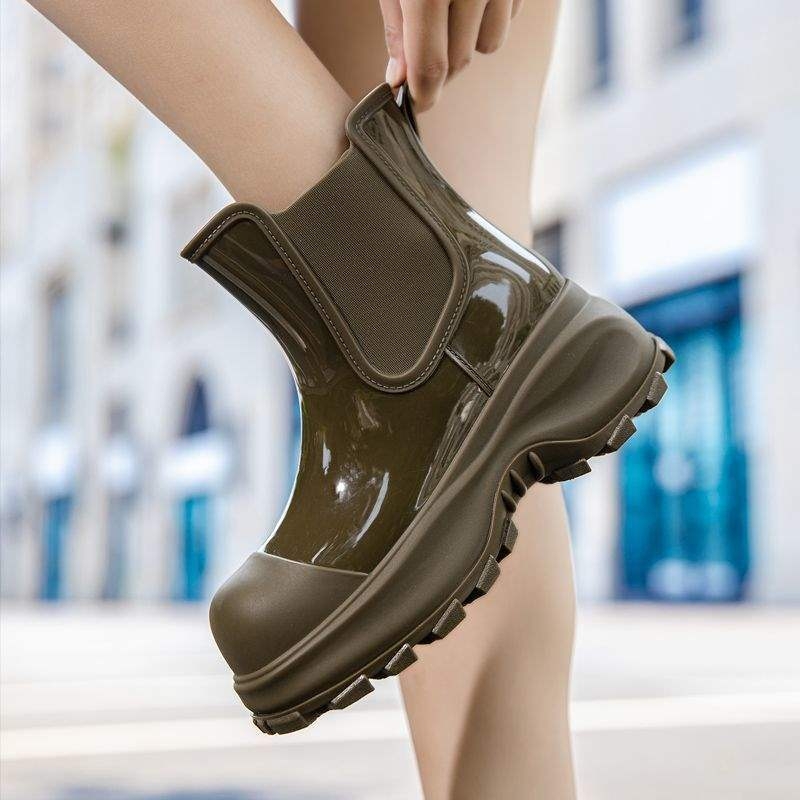 Ženske PVC kišne čizme, do sredine potkoljenice Mid-Calf, vodootporne, protuklizne, debeli đon
