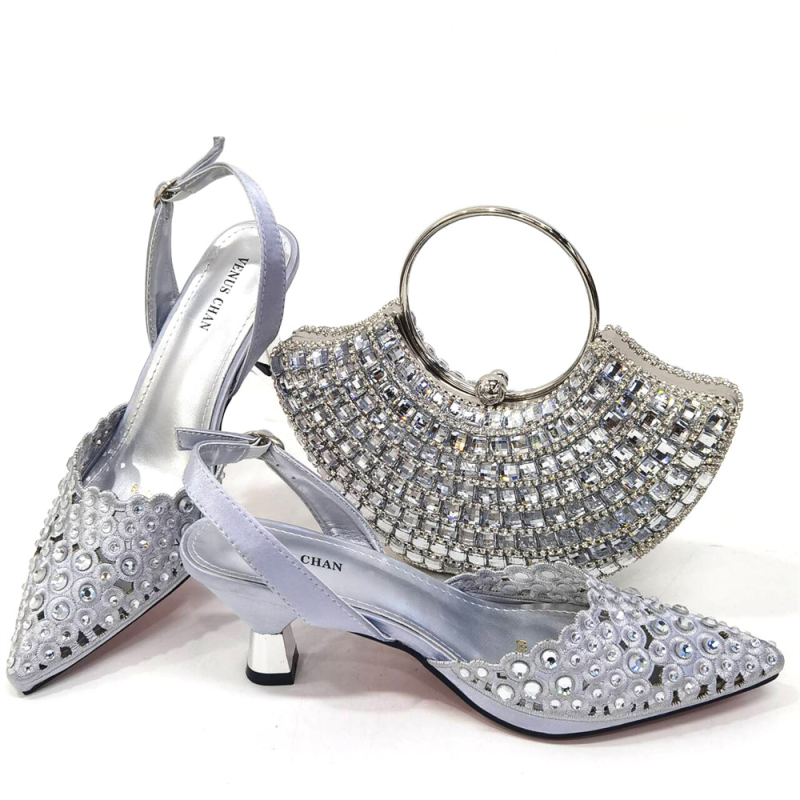 Cipele s visokim petom, fish-mouth vrh prsta, PU gornji dio, konični pet, 6–8 cm, Mary Jane stil, za banket