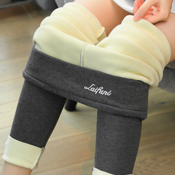 Leggings od polar flisa sa prugastim uzorkom, debeli materijal, uski kroj