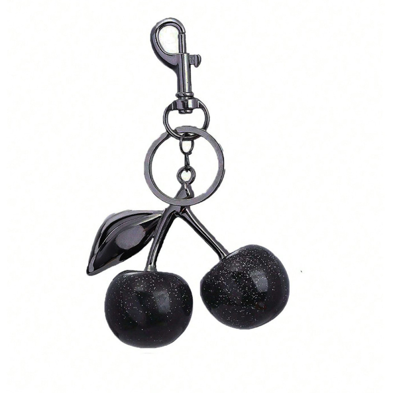 Accesoriu DIY pentru bijuterii - breloc cu cireș pentru genți - metal, electroplacare, primăvara 2025, stil retro
