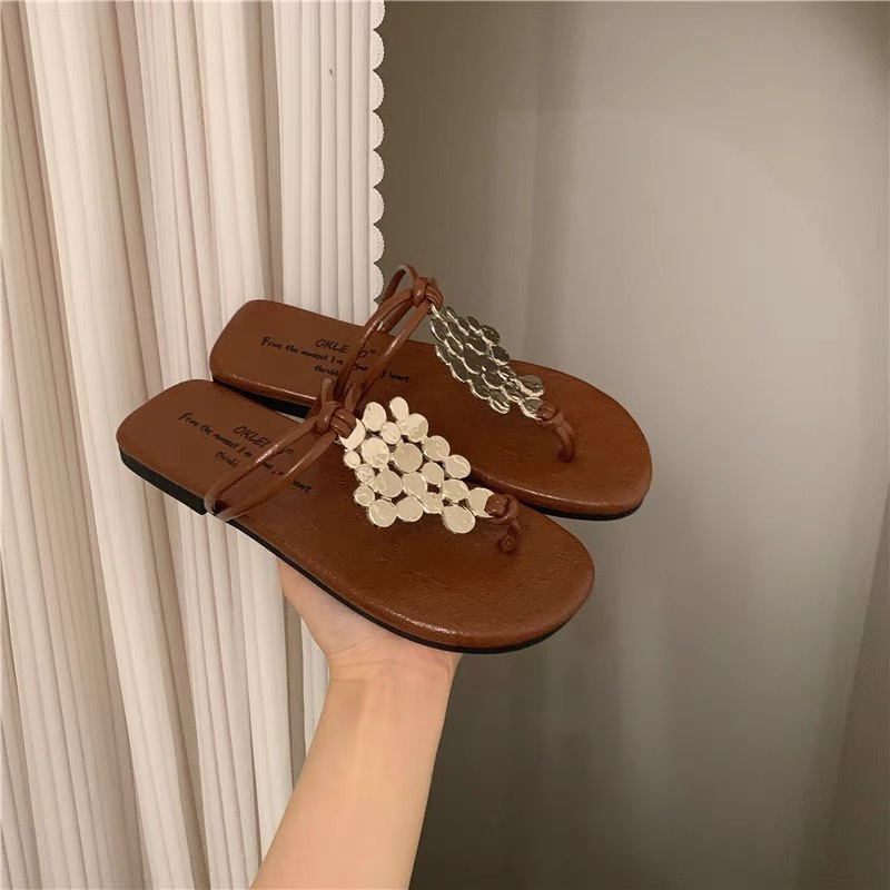 Ženske sandale s francuskim stilom, T-strap, PU gornji dio, gumeni đon, rhinestone ukrasi, ljetna dnevna obuća