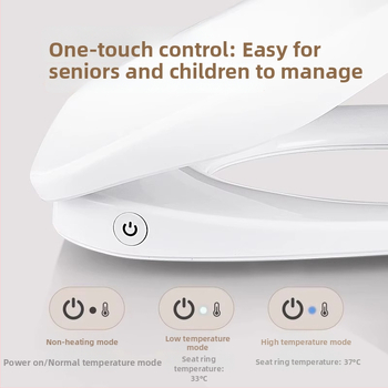 Melegített vécéülőke intelligens hőmérséklet-szabályozással, önkitisztító fúvóka, fenék- és női mosás, modell MGC1, PP anyag, osztott kivitel, szifonos öblítés