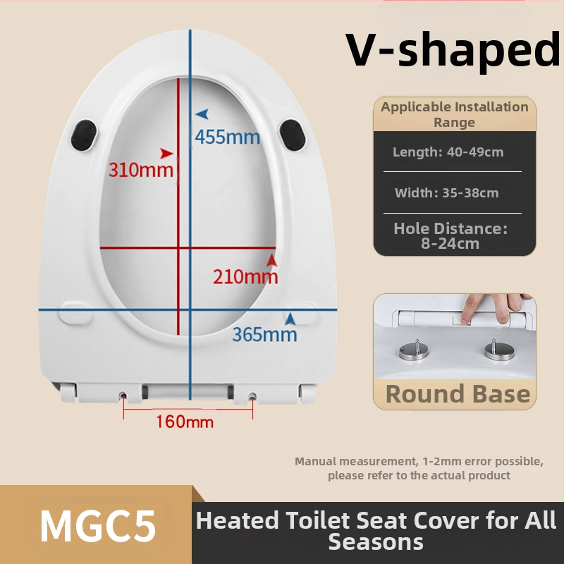 Melegített vécéülőke intelligens hőmérséklet-szabályozással, önkitisztító fúvóka, fenék- és női mosás, modell MGC1, PP anyag, osztott kivitel, szifonos öblítés
