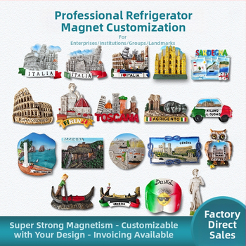 Sticker de frigider din rășină – atracții pitorești inspirate de Italia, stil minimalist modern, suvenir de călătorie