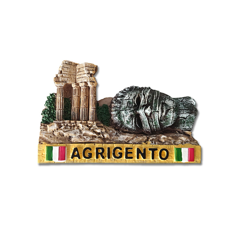 Sticker de frigider din rășină – atracții pitorești inspirate de Italia, stil minimalist modern, suvenir de călătorie