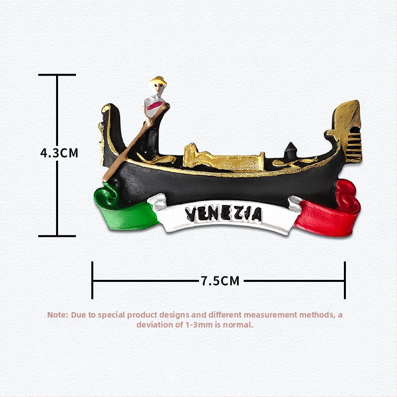 Sticker de frigider din rășină – atracții pitorești inspirate de Italia, stil minimalist modern, suvenir de călătorie