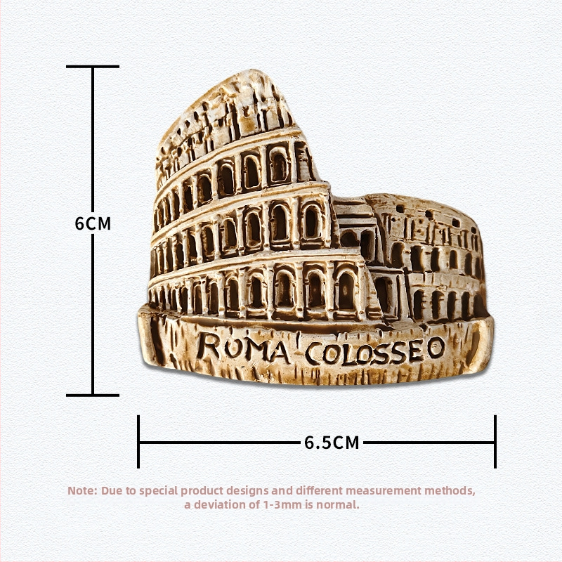 Sticker de frigider din rășină – atracții pitorești inspirate de Italia, stil minimalist modern, suvenir de călătorie