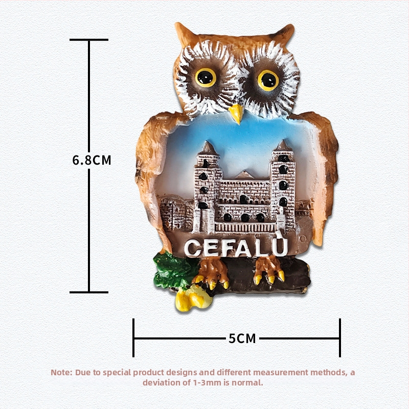 Sticker de frigider din rășină – atracții pitorești inspirate de Italia, stil minimalist modern, suvenir de călătorie