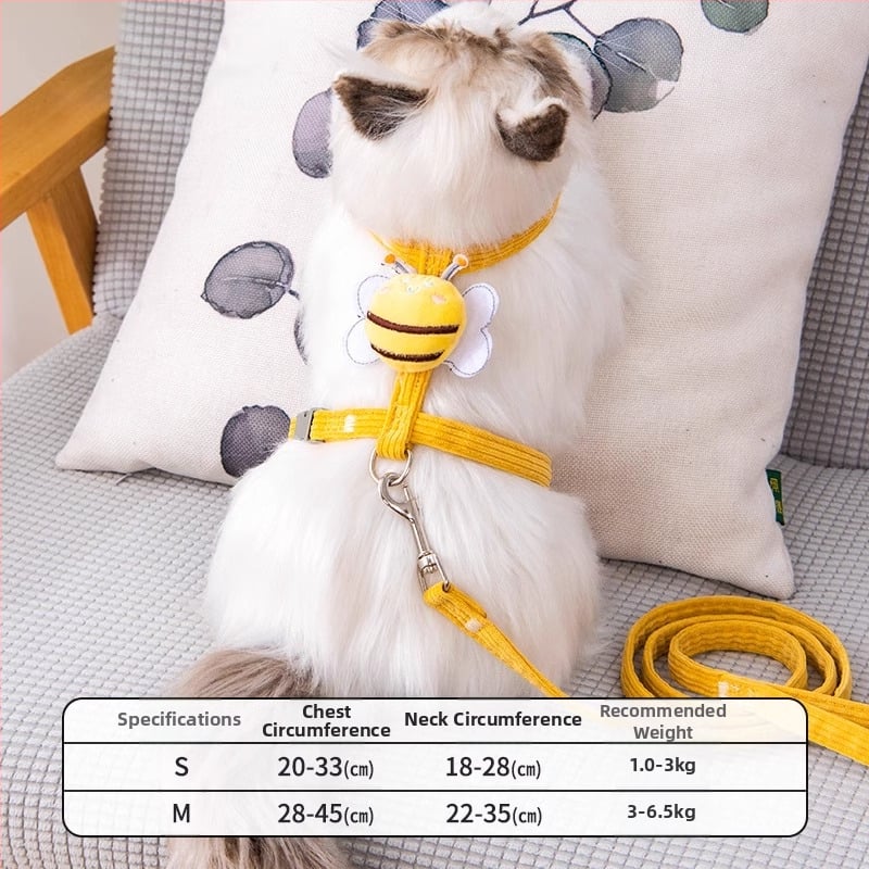 Lesă și ham pentru plimbare cu pisici — anti-ruptură, pandantiv din plastic, lanțuri și frânghii pentru animale de companie