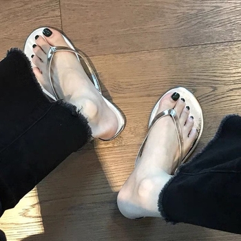 Ženske japanke u korejskom stilu slip-on, ljeto 2025, umjetna PU gornja, gumena podloga, prozračne