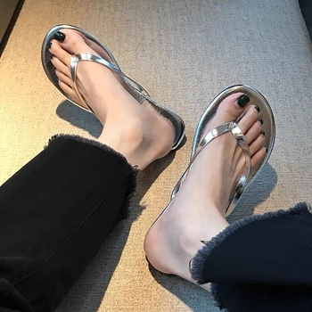 Ženske japanke u korejskom stilu slip-on, ljeto 2025, umjetna PU gornja, gumena podloga, prozračne