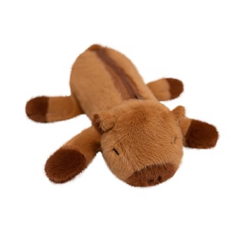 Плюшен животински калъф за моливи - куче, пълнеж от ПП памук, къс плюш, за възраст над 14 години