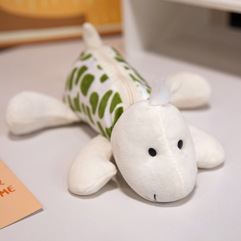 Плюшен животински калъф за моливи - куче, пълнеж от ПП памук, къс плюш, за възраст над 14 години