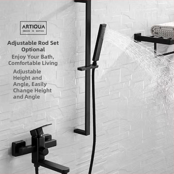 Meďový kúpeľný mixér s horúcou a studenou vodou, nástenná montáž, keramické jadro ventilu, 20 mm vstup/výstup