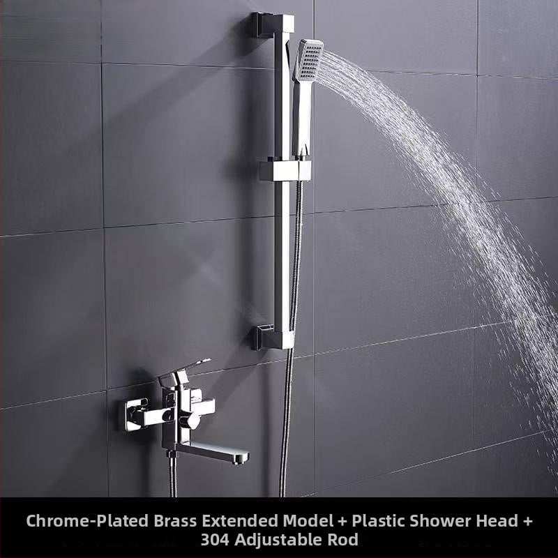 Meďový kúpeľný mixér s horúcou a studenou vodou, nástenná montáž, keramické jadro ventilu, 20 mm vstup/výstup