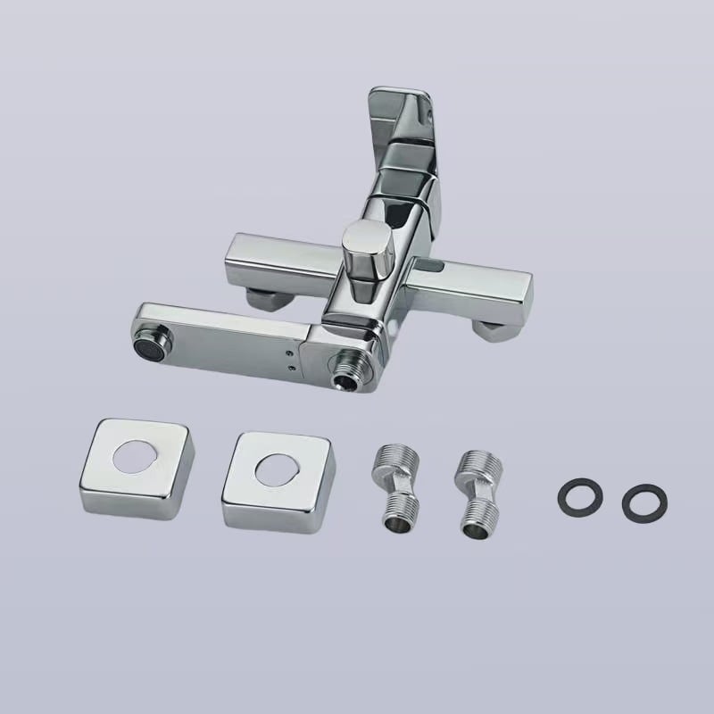 Meďový kúpeľný mixér s horúcou a studenou vodou, nástenná montáž, keramické jadro ventilu, 20 mm vstup/výstup