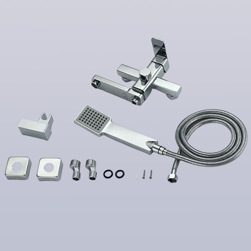 Meďový kúpeľný mixér s horúcou a studenou vodou, nástenná montáž, keramické jadro ventilu, 20 mm vstup/výstup