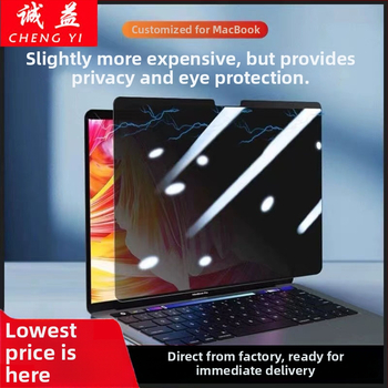 Mágneses magánéletvédő fólia MacBookhoz – PET anyag, elektrosztatikus adszorpció, kompatibilis az Apple notebookkal, testreszabott minta