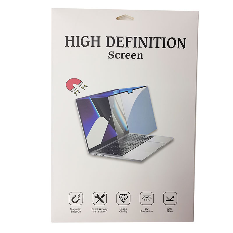 Mágneses magánéletvédő fólia MacBookhoz – PET anyag, elektrosztatikus adszorpció, kompatibilis az Apple notebookkal, testreszabott minta