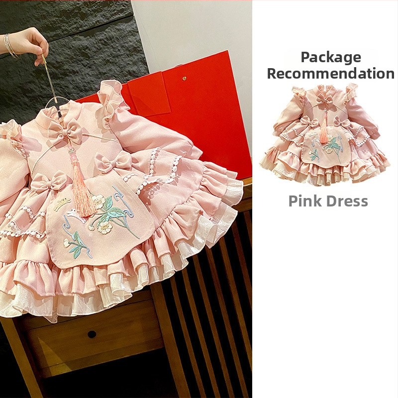 Φόρεμα κοριτσιών, στυλ πριγκίπισσα, Α-γραμμή; κυρίως ύφασμα: πολυεστέρας; επένδυση: πολυεστέρας; μοτίβο: λουλούδια; για ηλικίες 1-3 ετών