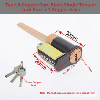 Zámkový válec s jedným jazykom pre kúpeľňové dvere zo dreva — materiál zliatina zinku a železo, značka Menghong, model Bathroom wooden door single tongue lock cylinder, moderný minimalistický štýl