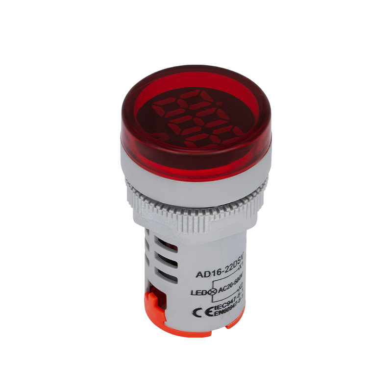 Ad16 sorozat digitális AC feszültségmérő beépített jelzőfénnyel, kör- és négyszög alakú gombokkal