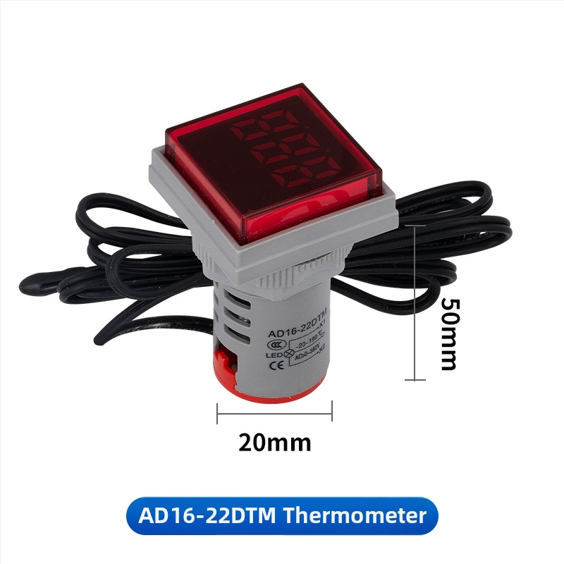 Ad16 sorozat digitális AC feszültségmérő beépített jelzőfénnyel, kör- és négyszög alakú gombokkal