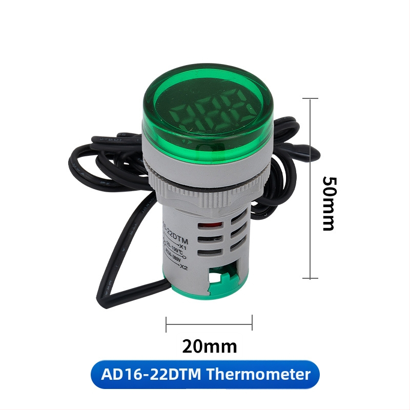 Ad16 sorozat digitális AC feszültségmérő beépített jelzőfénnyel, kör- és négyszög alakú gombokkal