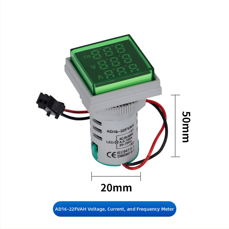 Ad16 sorozat digitális AC feszültségmérő beépített jelzőfénnyel, kör- és négyszög alakú gombokkal