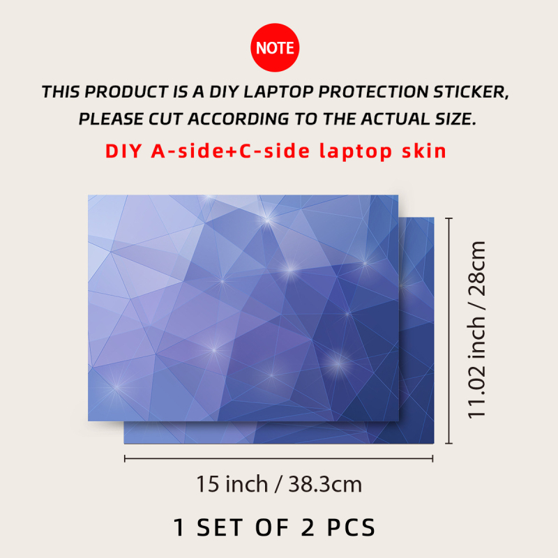 Folie de protecție MacBook pentru laptop, set din două piese, detașabilă fără reziduuri de adeziv, membrană PVC a carcasei, protecție anti-zgârieturi
