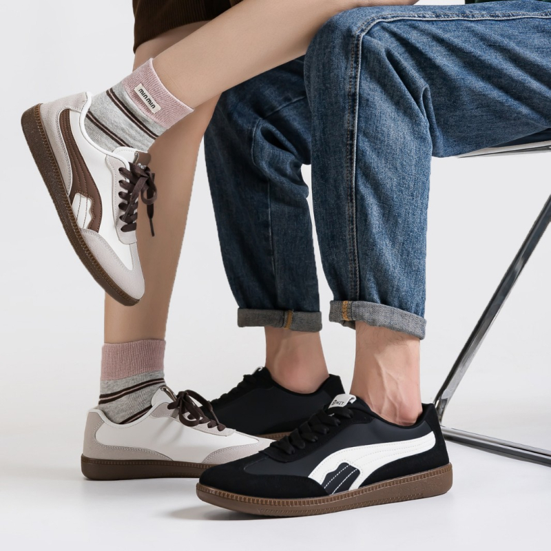Unisex casual tenisice s niskim profilom, vezanje, retro stil • Gornji dio PU • Potplat TPU • Uložak EVA
