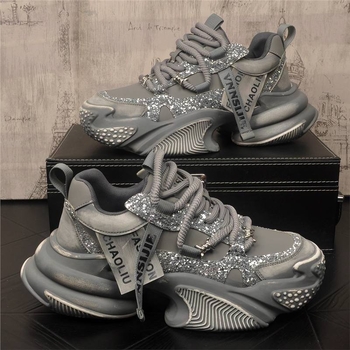 Muške tenisice Dad Shoes – niski vrh, PVC gornji dio, gumena taban, unutarnja tkanina s kožom, vezanje na vezice