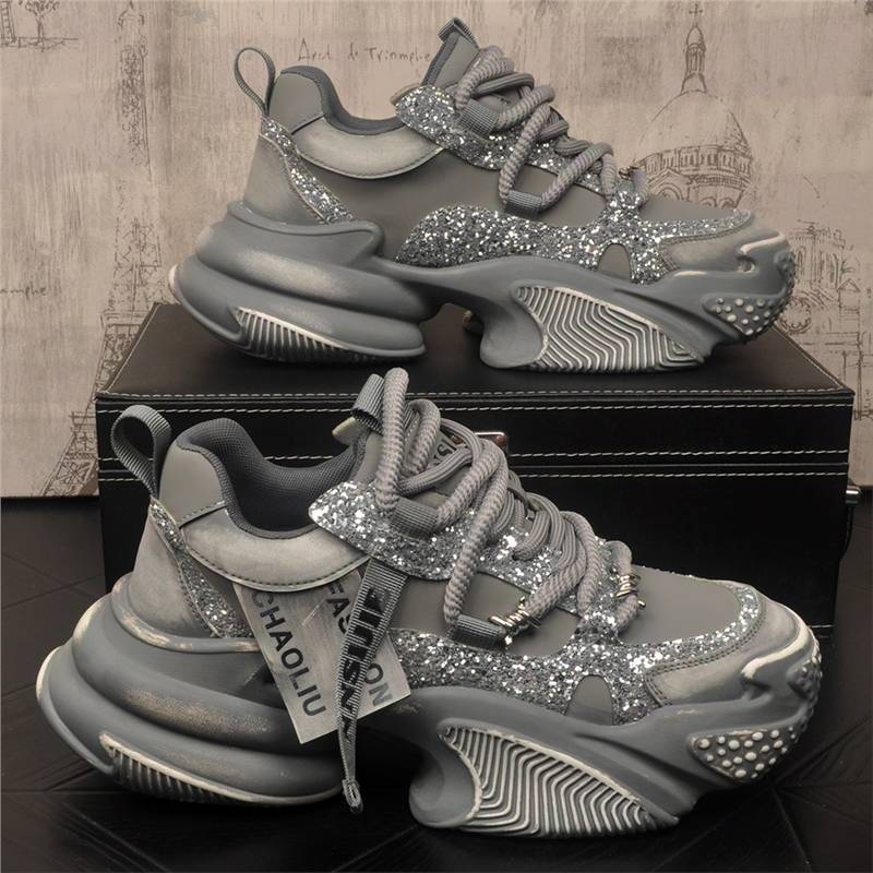 Muške tenisice Dad Shoes – niski vrh, PVC gornji dio, gumena taban, unutarnja tkanina s kožom, vezanje na vezice