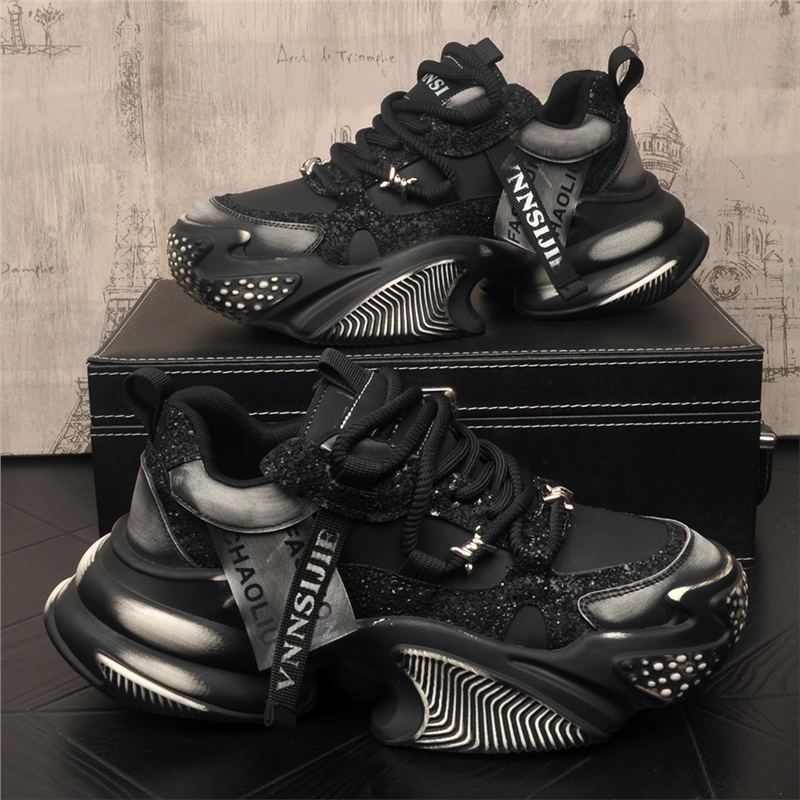Muške tenisice Dad Shoes – niski vrh, PVC gornji dio, gumena taban, unutarnja tkanina s kožom, vezanje na vezice