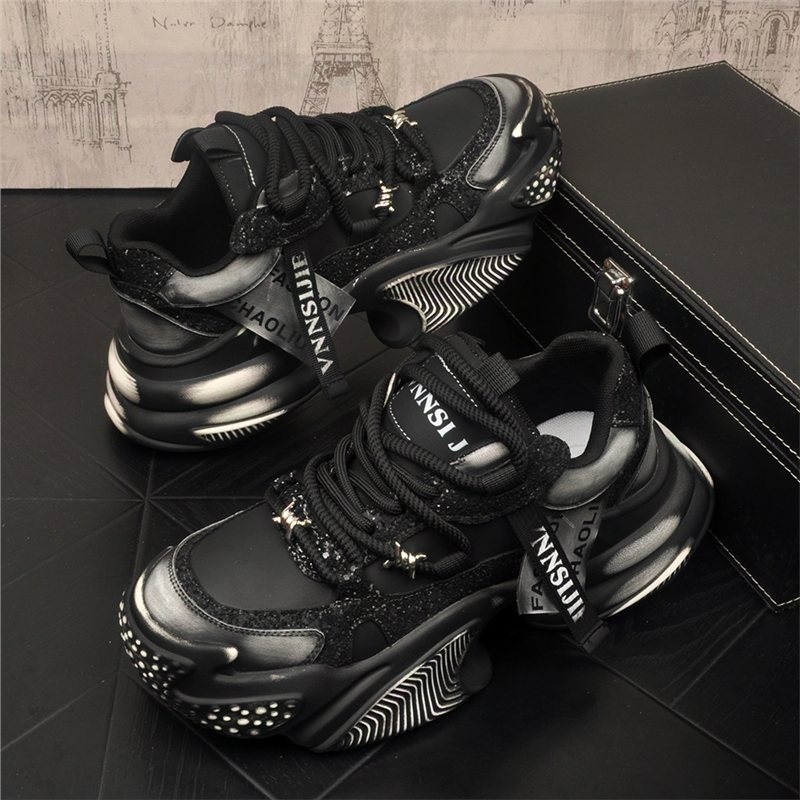 Muške tenisice Dad Shoes – niski vrh, PVC gornji dio, gumena taban, unutarnja tkanina s kožom, vezanje na vezice