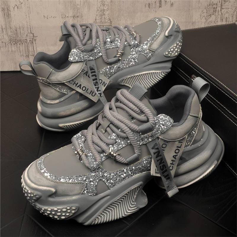 Muške tenisice Dad Shoes – niski vrh, PVC gornji dio, gumena taban, unutarnja tkanina s kožom, vezanje na vezice