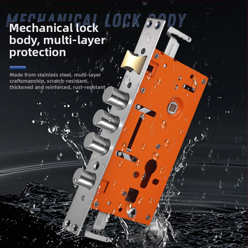 Corp de încuietoare pentru uși anti-furt — mecanism de încuietoare universal, mâner, cupru, model 24240-30240, stil modern simplu, OEM