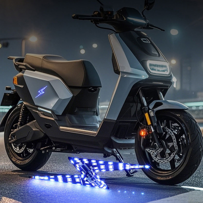 Fishbone LED φλας μοτοσικλέτας - Γενική χρήση, 12-36V, Μοντέλο Fishbone λάμπα, Κωδικός προϊόντος B491