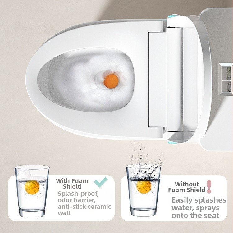 Ultra tenký inteligentný sedátko na toaletu pre domáce použitie, plne automatický, tvar U a V, ABS materiál, model i6a, s diaľkovým ovládaním, vyhrievanie sedadla, rozostup otvorov regulovateľný 12–15