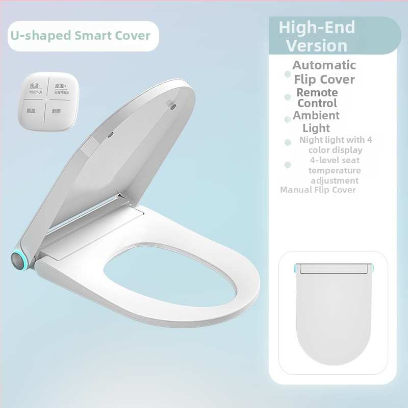 Ultra tenký inteligentný sedátko na toaletu pre domáce použitie, plne automatický, tvar U a V, ABS materiál, model i6a, s diaľkovým ovládaním, vyhrievanie sedadla, rozostup otvorov regulovateľný 12–15
