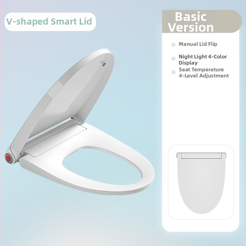 Ultra tenký inteligentný sedátko na toaletu pre domáce použitie, plne automatický, tvar U a V, ABS materiál, model i6a, s diaľkovým ovládaním, vyhrievanie sedadla, rozostup otvorov regulovateľný 12–15