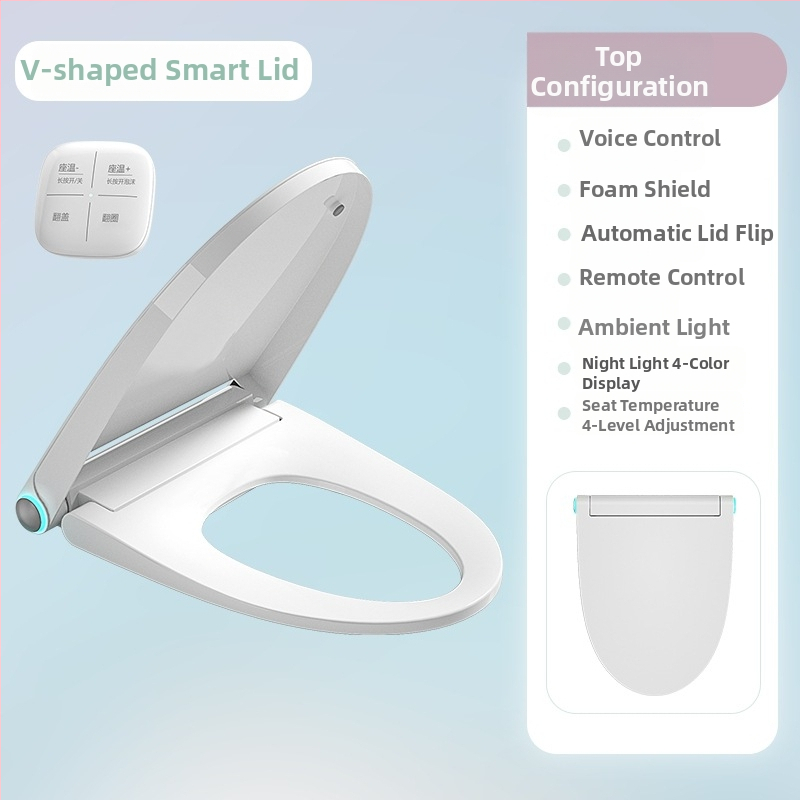 Ultra tenký inteligentný sedátko na toaletu pre domáce použitie, plne automatický, tvar U a V, ABS materiál, model i6a, s diaľkovým ovládaním, vyhrievanie sedadla, rozostup otvorov regulovateľný 12–15