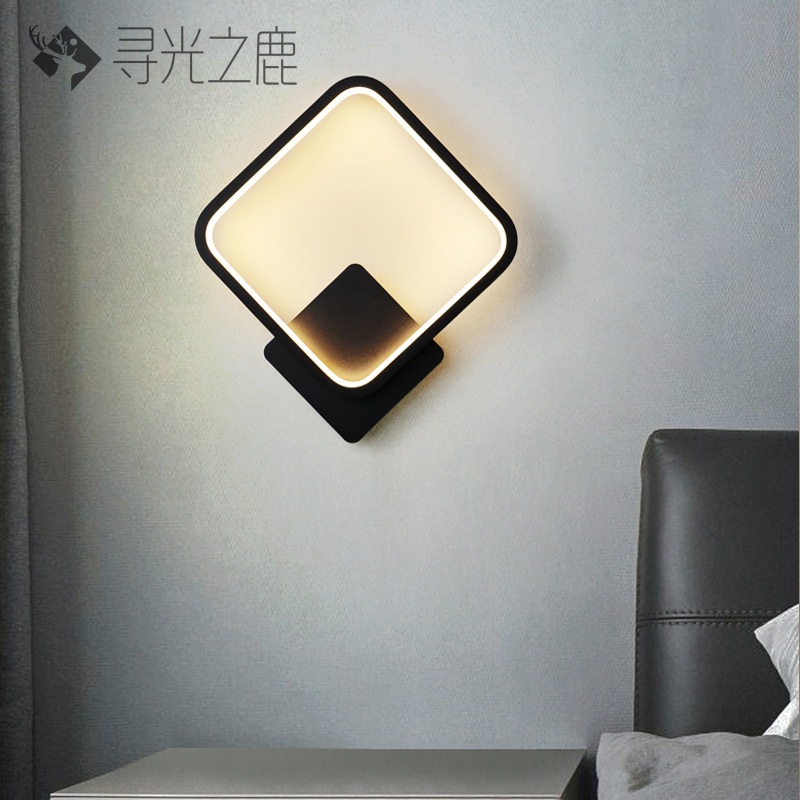 Φωτιστικό τοίχου LED με σκιά από πολυκαρβονικό PC και ακρυλικό σώμα, 220V, μοντέρνο μινιμαλιστικό στυλ