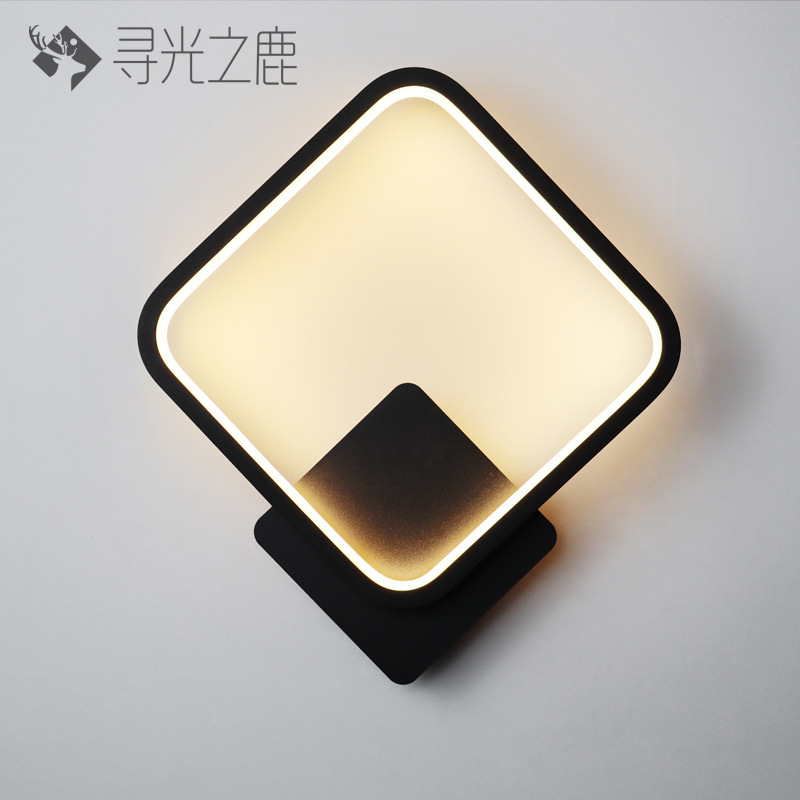 Φωτιστικό τοίχου LED με σκιά από πολυκαρβονικό PC και ακρυλικό σώμα, 220V, μοντέρνο μινιμαλιστικό στυλ