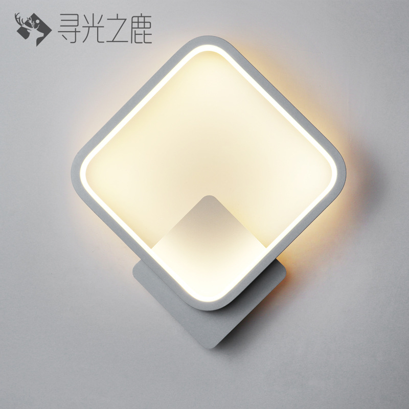 Φωτιστικό τοίχου LED με σκιά από πολυκαρβονικό PC και ακρυλικό σώμα, 220V, μοντέρνο μινιμαλιστικό στυλ