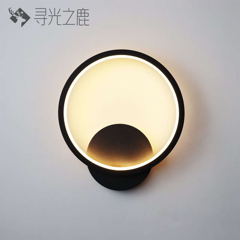 Φωτιστικό τοίχου LED με σκιά από πολυκαρβονικό PC και ακρυλικό σώμα, 220V, μοντέρνο μινιμαλιστικό στυλ