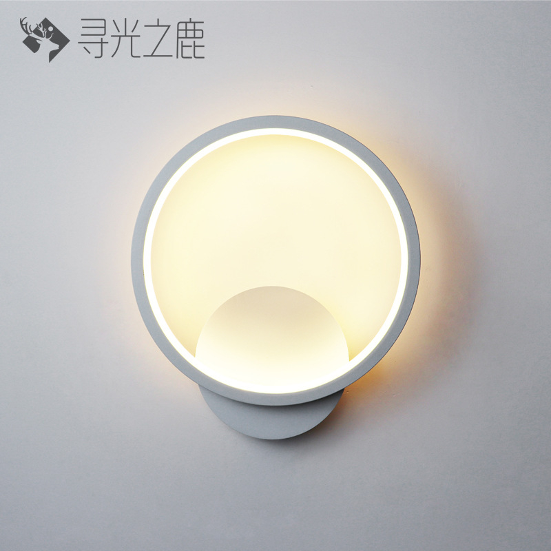 Φωτιστικό τοίχου LED με σκιά από πολυκαρβονικό PC και ακρυλικό σώμα, 220V, μοντέρνο μινιμαλιστικό στυλ