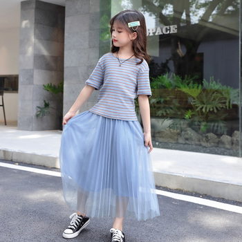 Fustă plisată din plasă pentru fete, croială A-line, căptușită cu bumbac, lungime medie, pentru fete peste 8 ani