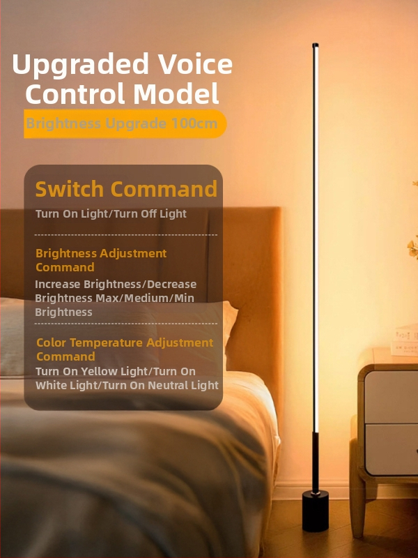 LED állólámpa akril árnyékolóval, gombkapcsolóval; CRI ≥95, feszültség ≤36V.